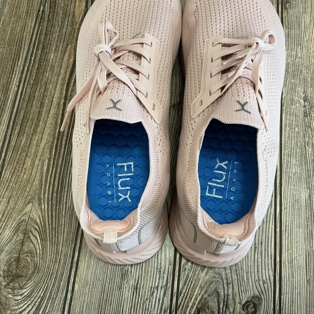 Flux Footwear Adapt Runner Mens Size 12.5 Dove Gray Pink Knit Gum Sole Shoes NEW